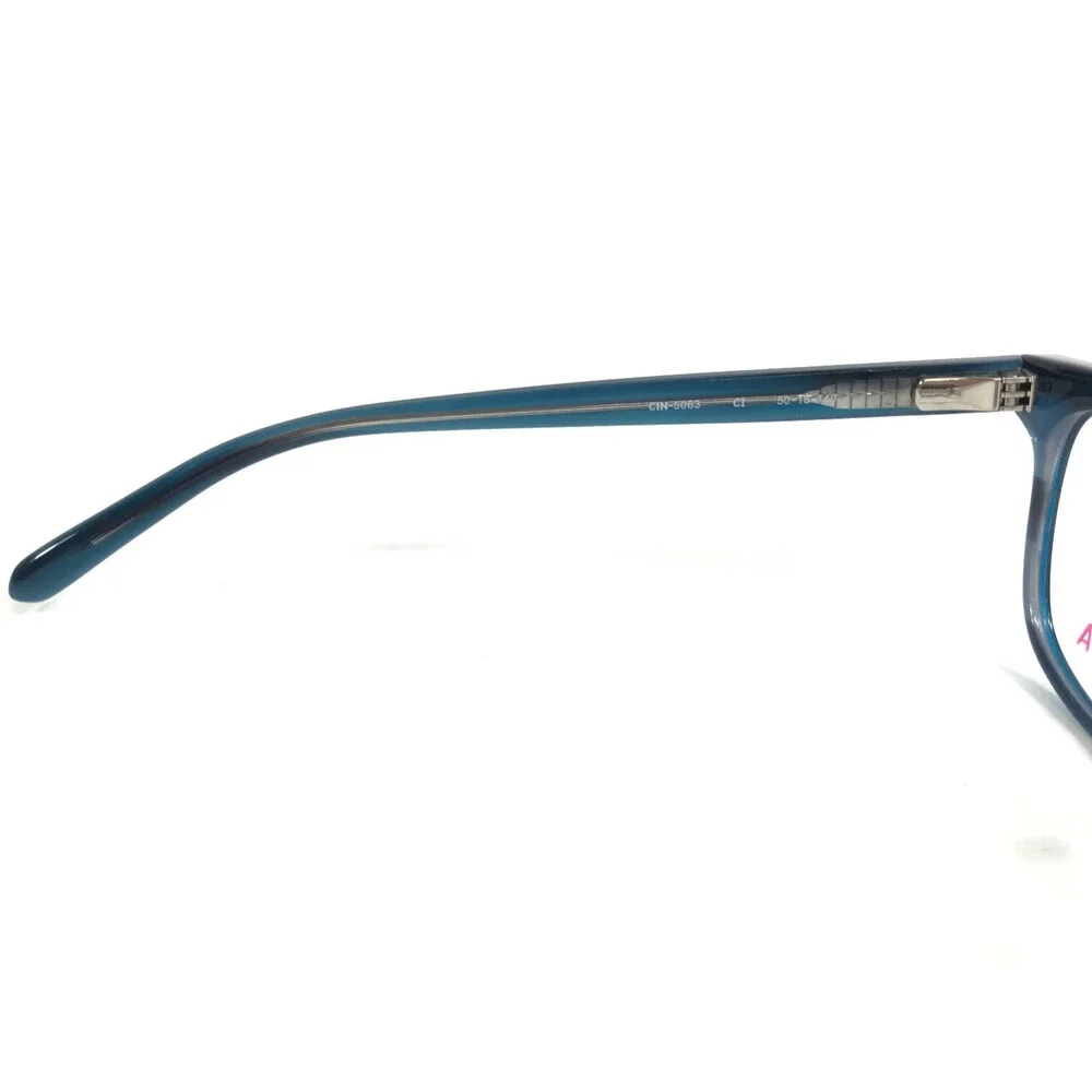 Cinzia Eyeglasses Frames CIN-5063 C1 Shiny Blue Square Full Rim 50-18-140
